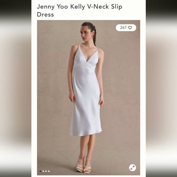 NWT Jenny Yoo Kelly V-Neck Slip Dress - Size 4 - Picture 7 of 7
